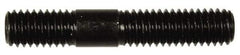 Dorman - 7/16-14 2-1/2" OAL Unequal Double Threaded Stud - Steel, Black Oxide Finish, 1-1/4" Long Thread Length, 3/4" Short Thread Length - Apex Tool & Supply