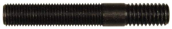 Dorman - 7/16-20 Long Thread, 7/16-14 Short Thread, 3" OAL Unequal Double Threaded Stud - Steel, Black Oxide Finish, 1-13/16" Long Thread Length, 3/4" Short Thread Length - Apex Tool & Supply