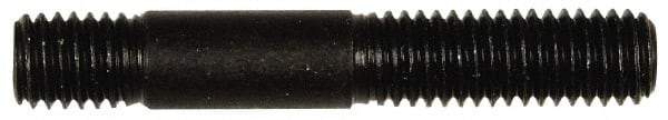 Dorman - 3/8-16 2-7/32" OAL Unequal Double Threaded Stud - Steel, Black Oxide Finish, 1-1/2" Long Thread Length, 7/16" Short Thread Length - Apex Tool & Supply