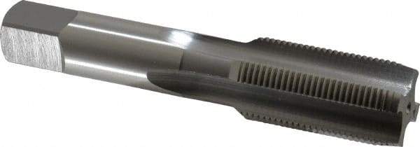 OSG - 1-14 UNS 4 Flute Bright Finish High Speed Steel Straight Flute Standard Hand Tap - Plug, Right Hand Thread, 5-1/8" OAL, 2-1/2" Thread Length, H2 Limit, Oversize - Apex Tool & Supply