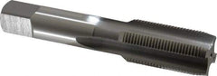 OSG - 1-14 UNS 4 Flute Bright Finish High Speed Steel Straight Flute Standard Hand Tap - Plug, Right Hand Thread, 5-1/8" OAL, 2-1/2" Thread Length, H2 Limit, Oversize - Apex Tool & Supply