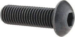 Holo-Krome - 5/16-24 UNF Hex Socket Drive, Button Screw - Alloy Steel, Black Oxide Finish, Fully Threaded, 1" Length Under Head - Apex Tool & Supply