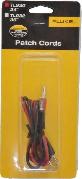 Fluke - Black/Red Electrical Test Equipment Patch Cord Set - Use with Test Equipment - Apex Tool & Supply