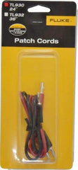 Fluke - Black/Red Electrical Test Equipment Patch Cord Set - Use with Test Equipment - Apex Tool & Supply