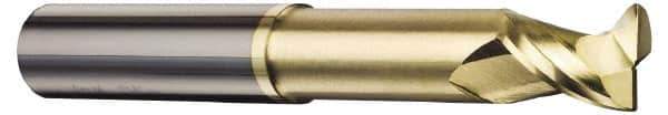 Accupro - 1", 2 Flute, Single End, Solid Carbide, 0.045" Corner Radius End Mill - 6" OAL, 45° Helix, Right Hand Flute, 1-1/4" LOC, Right Hand Cut, 3-5/8" Extended Reach - Apex Tool & Supply