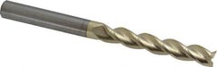 Accupro - 1/4", 1-1/2" LOC, 1/4" Shank Diam, 3" OAL, 3 Flute, Solid Carbide Square End Mill - Single End, ZrN Finish, Spiral Flute, 37° Helix, Centercutting, Right Hand Cut, Right Hand Flute - Apex Tool & Supply