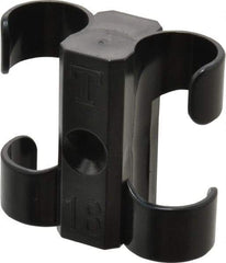 Midwest Control - 3/4 to 7/8 Hose OD, Multitube Holder - Black, 2 Slots, 1.88" OAL, 0.22" Mounting Hole, For Use With Tubes, Wires, Hose & Pipe - Apex Tool & Supply