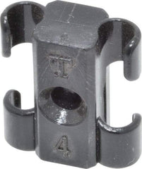 Midwest Control - 5/32 to 1/4 Hose OD, Multitube Holder - Black, 2 Slots, 0.7" OAL, 0.12" Mounting Hole, For Use With Tubes, Wires, Hose & Pipe - Apex Tool & Supply