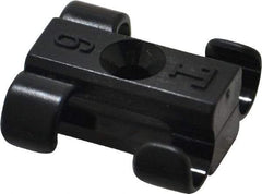 Midwest Control - 1/4 to 5/16 Hose OD, Multitube Holder - Black, 2 Slots, 0.8" OAL, 0.12" Mounting Hole, For Use With Tubes, Wires, Hose & Pipe - Apex Tool & Supply