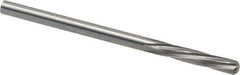 Magafor - 3.2512mm Solid Carbide 6 Flute Chucking Reamer - Spiral Flute, 0.128" Straight Shank, 19/32" Flute Length, 2-1/4" OAL - Apex Tool & Supply