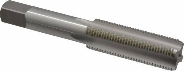 OSG - 5/8-18 UNF 2B 4 Flute Bright Finish High Speed Steel Straight Flute Standard Hand Tap - Bottoming, Right Hand Thread, 3-13/16" OAL, 1-13/16" Thread Length, H5 Limit, Oversize - Apex Tool & Supply