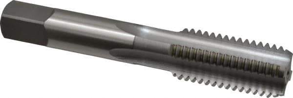 OSG - 3/4-10 UNC 2B/3B 4 Flute Bright Finish High Speed Steel Straight Flute Standard Hand Tap - Bottoming, Right Hand Thread, 4-1/4" OAL, 2" Thread Length, H5 Limit, Oversize - Apex Tool & Supply