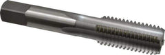 OSG - 3/4-10 UNC 2B/3B 4 Flute Bright Finish High Speed Steel Straight Flute Standard Hand Tap - Bottoming, Right Hand Thread, 4-1/4" OAL, 2" Thread Length, H5 Limit, Oversize - Apex Tool & Supply