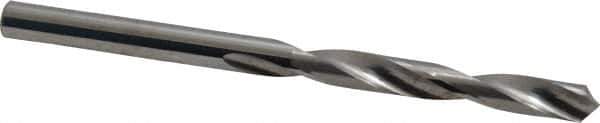 SGS - #14 118° Solid Carbide Jobber Drill - Bright Finish, Right Hand Cut, Spiral Flute, Straight Shank, 2-3/4" OAL, Faceted Point - Apex Tool & Supply