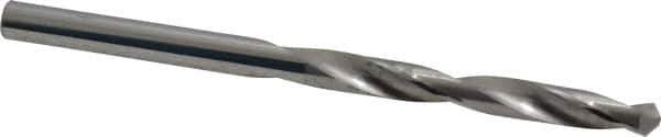 SGS - #18 118° Solid Carbide Jobber Drill - Bright Finish, Right Hand Cut, Spiral Flute, Straight Shank, 2-3/4" OAL, Faceted Point - Apex Tool & Supply