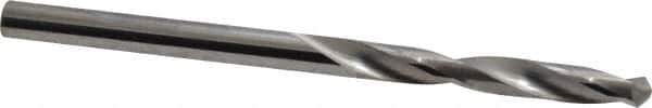 SGS - #21 118° Solid Carbide Jobber Drill - Bright Finish, Right Hand Cut, Spiral Flute, Straight Shank, 2-1/2" OAL, Faceted Point - Apex Tool & Supply