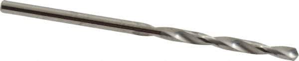 SGS - #36 118° Solid Carbide Jobber Drill - Bright Finish, Right Hand Cut, Spiral Flute, Straight Shank, 2-1/4" OAL, Faceted Point - Apex Tool & Supply