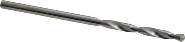 SGS - #40 118° Solid Carbide Jobber Drill - Bright Finish, Right Hand Cut, Spiral Flute, Straight Shank, 2" OAL, Faceted Point - Apex Tool & Supply
