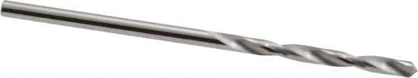 SGS - #43 118° Solid Carbide Jobber Drill - Bright Finish, Right Hand Cut, Spiral Flute, Straight Shank, 2" OAL, Faceted Point - Apex Tool & Supply
