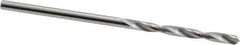 SGS - #43 118° Solid Carbide Jobber Drill - Bright Finish, Right Hand Cut, Spiral Flute, Straight Shank, 2" OAL, Faceted Point - Apex Tool & Supply
