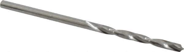 SGS - #45 118° Solid Carbide Jobber Drill - Bright Finish, Right Hand Cut, Spiral Flute, Straight Shank, 1-3/4" OAL, Faceted Point - Apex Tool & Supply