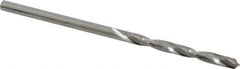 SGS - #45 118° Solid Carbide Jobber Drill - Bright Finish, Right Hand Cut, Spiral Flute, Straight Shank, 1-3/4" OAL, Faceted Point - Apex Tool & Supply