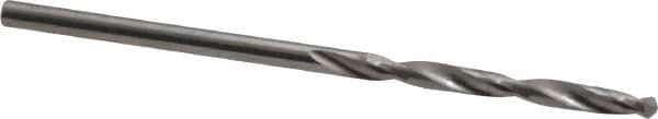 SGS - #51 118° Solid Carbide Jobber Drill - Bright Finish, Right Hand Cut, Spiral Flute, Straight Shank, 1-1/2" OAL, Faceted Point - Apex Tool & Supply