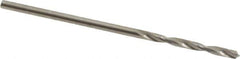 SGS - #53 118° Solid Carbide Jobber Drill - Bright Finish, Right Hand Cut, Spiral Flute, Straight Shank, 1-1/2" OAL, Faceted Point - Apex Tool & Supply