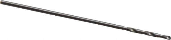 SGS - #71 118° Solid Carbide Jobber Drill - Bright Finish, Right Hand Cut, Spiral Flute, Straight Shank, 1" OAL, Faceted Point - Apex Tool & Supply