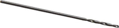 SGS - #71 118° Solid Carbide Jobber Drill - Bright Finish, Right Hand Cut, Spiral Flute, Straight Shank, 1" OAL, Faceted Point - Apex Tool & Supply