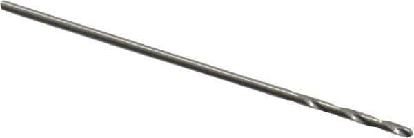 SGS - #72 118° Solid Carbide Jobber Drill - Bright Finish, Right Hand Cut, Spiral Flute, Straight Shank, 1" OAL, Faceted Point - Apex Tool & Supply