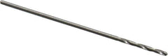 SGS - #72 118° Solid Carbide Jobber Drill - Bright Finish, Right Hand Cut, Spiral Flute, Straight Shank, 1" OAL, Faceted Point - Apex Tool & Supply