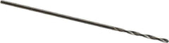 SGS - #77 118° Solid Carbide Jobber Drill - Bright Finish, Right Hand Cut, Spiral Flute, Straight Shank, 3/4" OAL, Faceted Point - Apex Tool & Supply