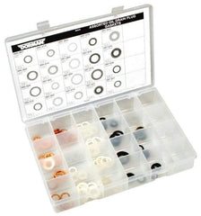 Dorman - 115 Piece, 1/2 to 7/8" Oil Drain Plug Gaskets - Copper, Aluminum, Nylon, Fiber, Rubber/Metal - Apex Tool & Supply