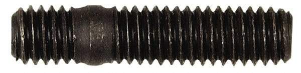 Dorman - M6x1.0 27.5mm OAL Unequal Double Threaded Stud - Steel, Black Oxide Finish, 17mm Long Thread Length, 7.5mm Short Thread Length, Metric - Apex Tool & Supply