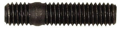 Dorman - M6x1.0 27.5mm OAL Unequal Double Threaded Stud - Steel, Black Oxide Finish, 17mm Long Thread Length, 7.5mm Short Thread Length, Metric - Apex Tool & Supply
