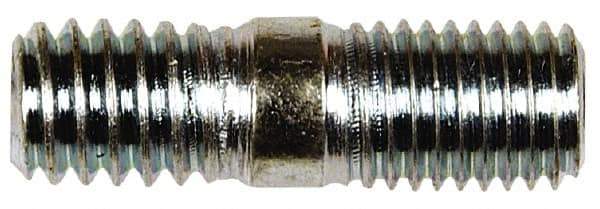 Dorman - M8x1.25 30mm OAL Unequal Double Threaded Stud - Steel, Black Oxide Finish, 20mm Long Thread Length, 10mm Short Thread Length, Metric - Apex Tool & Supply