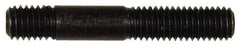 Dorman - M8x1.25 50mm OAL Unequal Double Threaded Stud - Steel, Black Oxide Finish, 23mm Long Thread Length, 10mm Short Thread Length, Metric - Apex Tool & Supply