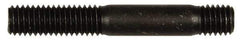 Dorman - M8x1.25 55mm OAL Unequal Double Threaded Stud - Steel, Black Oxide Finish, 23mm Long Thread Length, 10mm Short Thread Length, Metric - Apex Tool & Supply