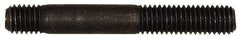 Dorman - M8x1.25 60mm OAL Unequal Double Threaded Stud - Steel, Black Oxide Finish, 24mm Long Thread Length, 10mm Short Thread Length, Metric - Apex Tool & Supply