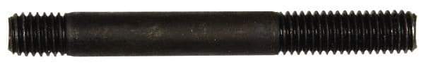 Dorman - M8x1.25 70mm OAL Unequal Double Threaded Stud - Steel, Black Oxide Finish, 24mm Long Thread Length, 10mm Short Thread Length, Metric - Apex Tool & Supply