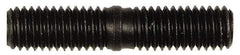 Dorman - M8x1.25 38mm OAL Unequal Double Threaded Stud - Steel, Black Oxide Finish, 18mm Long Thread Length, 17mm Short Thread Length, Metric - Apex Tool & Supply