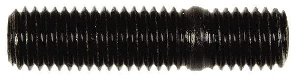 Dorman - M10x1.50 42mm OAL Unequal Double Threaded Stud - Steel, Black Oxide Finish, 27mm Long Thread Length, 12mm Short Thread Length, Metric - Apex Tool & Supply