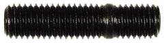 Dorman - M10x1.50 42mm OAL Unequal Double Threaded Stud - Steel, Black Oxide Finish, 27mm Long Thread Length, 12mm Short Thread Length, Metric - Apex Tool & Supply