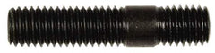 Dorman - M10x1.50 47mm OAL Unequal Double Threaded Stud - Steel, Zinc-Plated Finish, 27mm Long Thread Length, 12mm Short Thread Length, Metric - Apex Tool & Supply