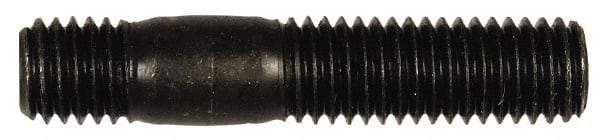 Dorman - M10x1.50 52mm OAL Unequal Double Threaded Stud - Steel, Black Oxide Finish, 27mm Long Thread Length, 12mm Short Thread Length, Metric - Apex Tool & Supply