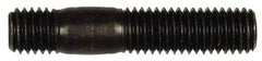 Dorman - M10x1.50 52mm OAL Unequal Double Threaded Stud - Steel, Black Oxide Finish, 27mm Long Thread Length, 12mm Short Thread Length, Metric - Apex Tool & Supply
