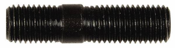 Dorman - M10x1.25 41mm OAL Unequal Double Threaded Stud - Steel, Black Oxide Finish, 21mm Long Thread Length, 13mm Short Thread Length, Metric - Apex Tool & Supply