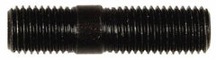 Dorman - M10x1.25 41mm OAL Unequal Double Threaded Stud - Steel, Black Oxide Finish, 21mm Long Thread Length, 13mm Short Thread Length, Metric - Apex Tool & Supply