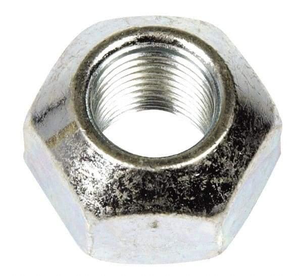 Dorman - 9/16-18 Zinc Finish Open Wheel Nut - 1" Hex, 21/32" OAL, 90° Seat Angle - Apex Tool & Supply